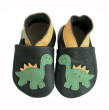 Kožené capáčky Barefoot Vel. M (6-12 měs.) Hopi Hop - Dino