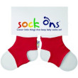 Sock ons - držák ponožek - Červená 0-6m