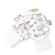 Rukavice podšité kojenecké BIO Outlast® Vel. 1 - Bílá zvířátka/bílá