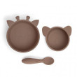 Eddy Silikonový jídelní set Nuuroo - Chocolate Malt