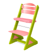 Dětská rostoucí židle Jitro Plus barevná  - Sv. zelená + růžová