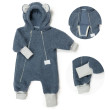 Rostoucí zimní kombinéza Teddy fleece double Denim blue Esito - Vel. 56 - 62