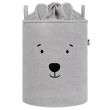 Koš na hračky Premium Bouclé se šňůrkou 43 l Sipo  - Bear grey
