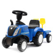 Dětské odrážedlo traktor s vlečkou a nářadím Baby Mix New Holland  - Modrý