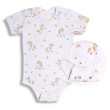 Rostoucí bodyčko pro miminka s krátkým rukávem Unicorn bílé Esito - Vel. 74 - 80
