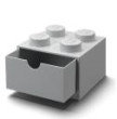 LEGO stolní box 4 se zásuvkou - Šedá