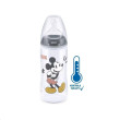 NUK FC+ láhev s kontrolou teploty Mickey 300 ml - Šedá