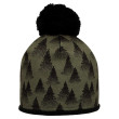 Chlapecká čepice s bambulí podšitá merino vlnou, Smrčky Khaki RDX - Vel. 3