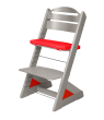 Dětská rostoucí židle Jitro Plus Šedá - Červený klín + červený