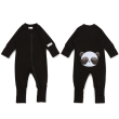 Dětský rostoucí overal Panda All Black černá Moniel  - Vel. 104