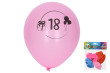 Balónek nafukovací 30 cm sada 5ks s číslem - 18