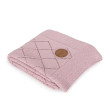 Pletená deka v dárkovém balíčku 90 x 90 cm Rýžový vzor Ceba - Růžová