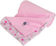 Zateplená deka 70x100 cm - růžová puntíky