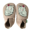 Kožené capáčky Barefoot Vel. XXL (2-3 roky) Hopi Hop - Kočička Bibi