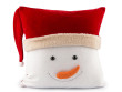 Vánoční plyšový povlak na polštář 43x43 cm  - Sněhulák