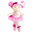 Doudou Jolijou Panenka mini baletka "Les Tutus" 23 cm - Bílo-růžové šaty