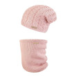 Set pletená čepice a nákrčník Outlast ® Sv. růžová - Vel. 5 (49 - 53 cm)