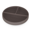 Talířek silikonový dělící kulatý Take&Match 6 m+ Petite & Mars - Bitter Cocoa