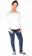 Těhotenské kalhoty/jeans Rosa - Granátové Be MaaMaa - Vel. XL