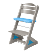 Dětská rostoucí židle Jitro Plus Šedá - Sv.modrý klín + sv.modrý