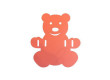 Plavecká deska Baby medvídek 280 x 300 x 38 mm - Červená