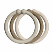 Bibs Loops kroužky 12 ks - Sand-dark-oak-vanilla 