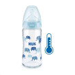 Skleněná kojenecká láhev NUK FC s kontrolou teploty 240 ml - Modrá