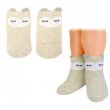 Bavlněné ponožky Smajlík 3D - capuccino - 1 pár - Vel. 56-68