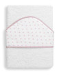 Dětská osuška froté 100 x 100 cm Interbaby v dárkovém balení - Bílá + růžová hvězda
