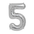 ALBI Nafukovací číslice - Stříbrná 41 cm - Stříbrná 5