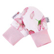 Rukavice podšité kojenecké Outlast® - Růžový motýl, Vel. 1