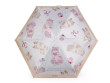 Dětský skládací mini deštník kočka s rukojetí tlapka - béžová