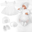 Luxusní 4D slavnostní sada oblečení pro miminko Girl bílá - Vel. 68