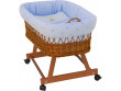 Proutěný košík na miminko Scarlett Méďa - Modrá