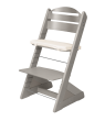Dětská rostoucí židle Jitro Plus Šedá - Šedý klín + lněný