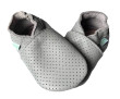Kožené capáčky Barefoot Vel. XL (18-24 měs.) Hopi Hop - Děrované světle šedé