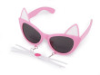 Párty/karnevalové brýle kočka s čumákem - dětské - růžová