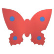 Pěnová dekorace motýl 2,5 mm 390 x 300 x 2,5 - Červená