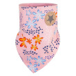Šátek na krk podšitý Outlast® - Růžová kytky/růžová baby