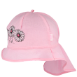 Dívčí letní klobouk s plachetkou Kopretiny Růžový RDX - Vel. 54