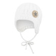 Čepice pletená zavazovací sloupky Outlast ® - bílá - Vel. 4 (45-48cm)