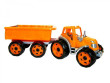 Traktor s vlekem 53cm na volný chod - Oranžový