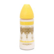 Kojenecká láhev silikonová kulatá savička Premium Couture Suavinex 360 ml - Žlutá