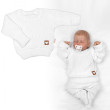 Rostoucí oversize pletený svetřík pro miminko bílý Baby Nellys - Vel. 68/74