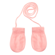 Pletené rukavičky se šňůrkou 9 - 12 měsíců - Růžové