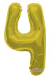 Nafukovací číslice zlatá 35 cm - 4