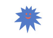 Plavecká deska Slunce 450 x 450 x 38 mm - Modrá