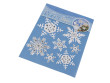 Vánoční samolepky plastické 3D  - Vločky typ 1
