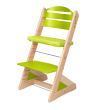 Dětská rostoucí židle Jitro Plus PŘÍRODNÍ VÍCEBAREVNÁ - Sv.zelená + sv.zelený p.