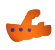Plavecká deska Parník 400 x 270 x 38 mm - Oranžová